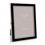 Silver Trim, Black Enamel Picture 5 x 7 Frame